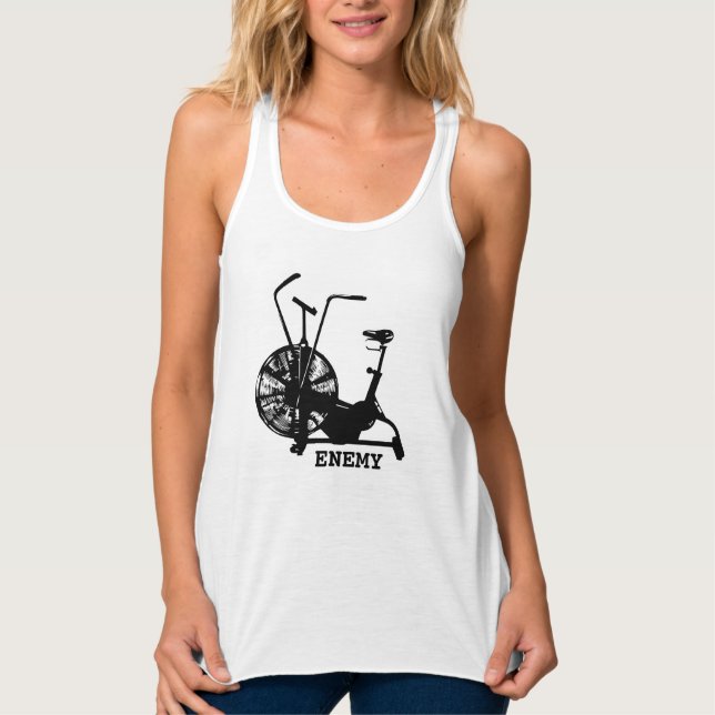 Camiseta Con Tirantes Humor de gimnasio blanco negro entrenamiento diver (Anverso)