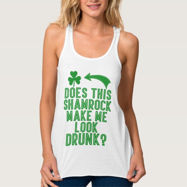 Camiseta Con Tirantes Humor de Shamrock de St Pats (Anverso)