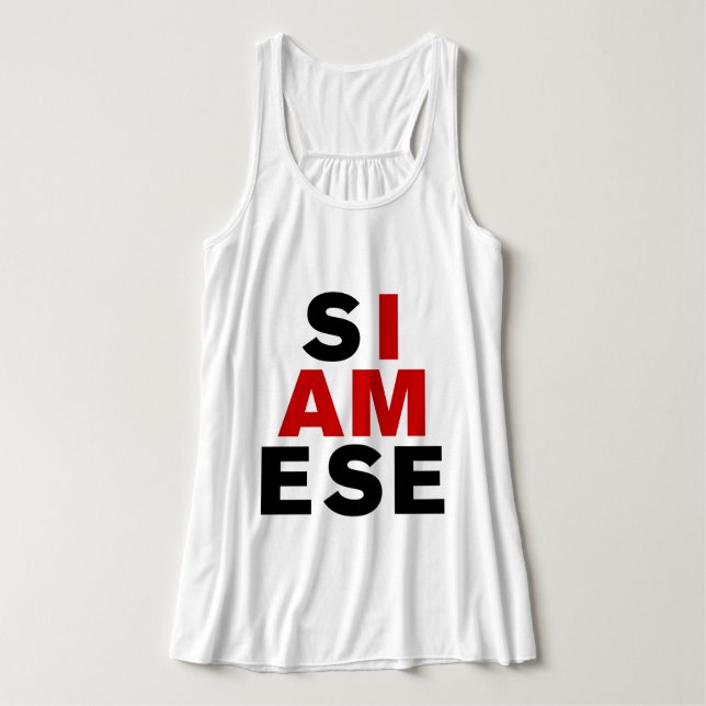 CAMISETA CON TIRANTES I AM SIAMESE (Diseño del anverso)