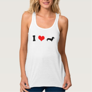 Camiseta Con Tirantes I Dachshunds del corazón (amor)