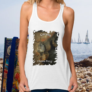 Camiseta Con Tirantes I Guana Party Nombre Personalizado Iguana 0768