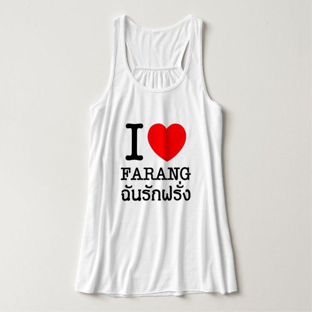 Camiseta Con Tirantes I Heart (Love) Farang (Diseño del anverso)