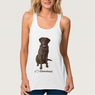 Camiseta Con Tirantes I Love Chocolate Labrador Retrievers