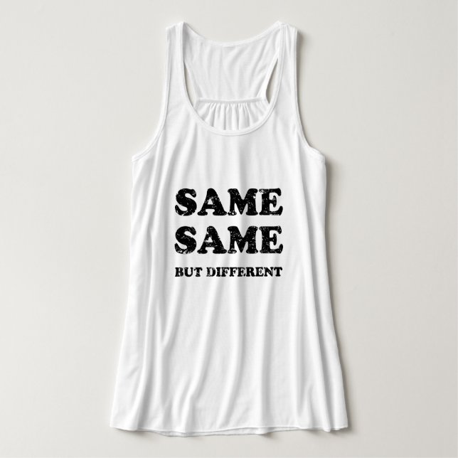 CAMISETA CON TIRANTES IGUAL PERO DIFERENTE (Diseño del anverso)