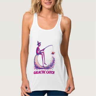 Camiseta Con Tirantes Ilustración de captura galáctica – Pesca en la lun