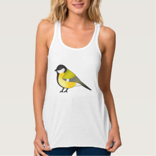 Camiseta Con Tirantes Ilustración de dibujos animados del pájaro Parus M