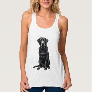 Camiseta Con Tirantes Ilustración de retrato de perro Labrador Retriever