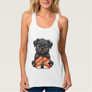 Camiseta Con Tirantes Ilustración de vector de dibujos animados de sushi