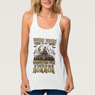 Camiseta Con Tirantes Imaginación Horror Halloween Casa Embrujada Cement