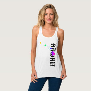 CAMISETA CON TIRANTES ISLAS HAWAII NEON RAINBOW