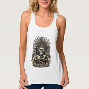 Camiseta Con Tirantes Jaque Mate Rey Calavera Ajedrez Antiguo