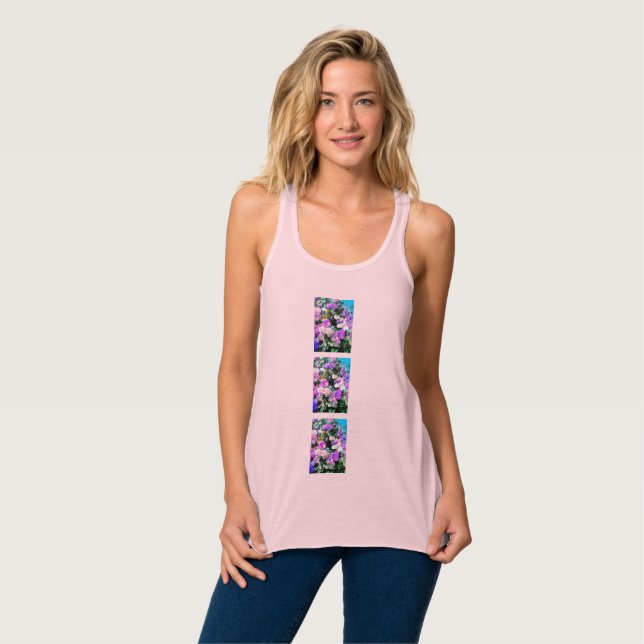 Camiseta Con Tirantes Jardín de flores de mamá (Anverso completo)