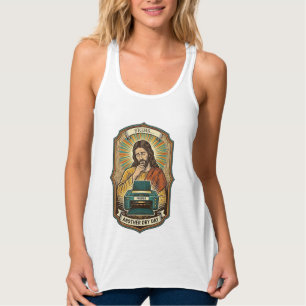 Camiseta Con Tirantes Jesús Bandeja de papel de impresora vacía Molestia