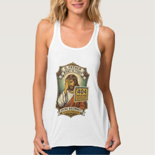 Camiseta Con Tirantes Jesús Divertido Error 404 Humor Desarrollador Web