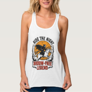 Camiseta Con Tirantes Jinete de Halloween vintage Arte espeluznante sin