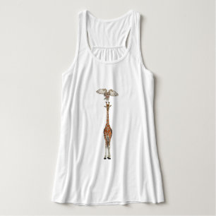 CAMISETA CON TIRANTES JIRAFA Y BÚHO