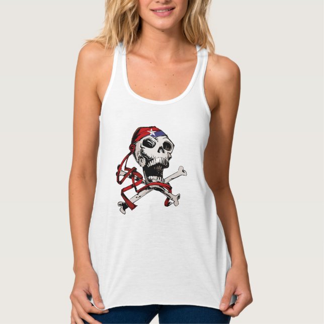 Camiseta Con Tirantes Jolly Roger Skull y Crossbone (Anverso)