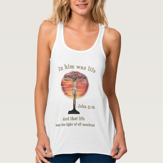 Camiseta Con Tirantes Juan 3:16 (Anverso)