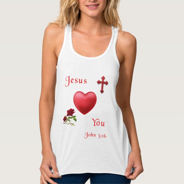 Camiseta Con Tirantes Juan 3:16 (Anverso)