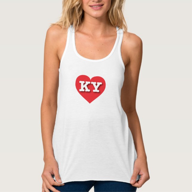 Camiseta Con Tirantes Kentucky Red Heart - Amo a KY (Anverso)