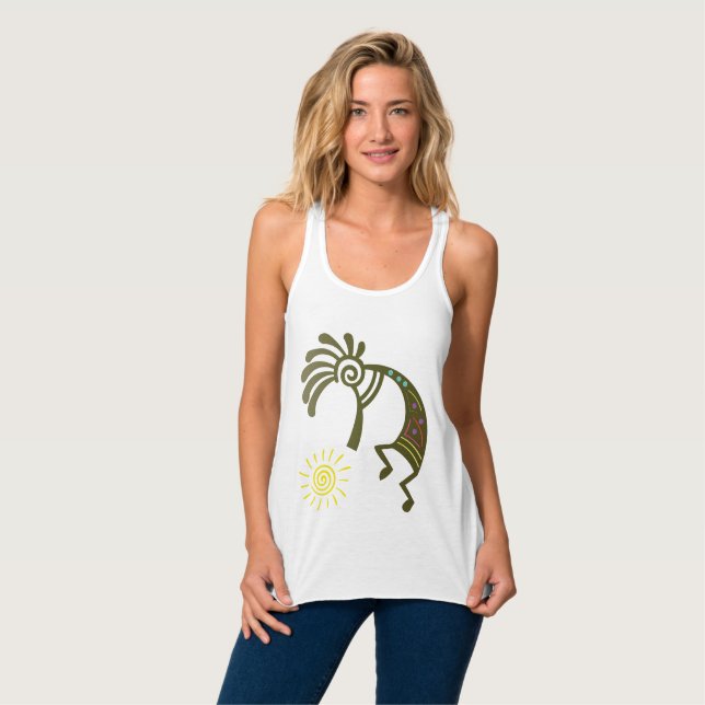 Camiseta Con Tirantes Kokopelli, nativo americano (Anverso completo)