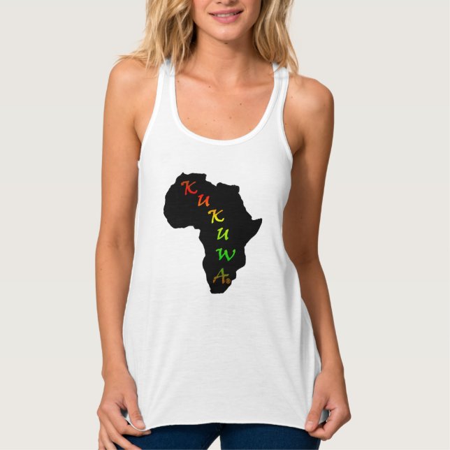 Camiseta Con Tirantes Kukuwa® African Continent Shirt (Anverso)