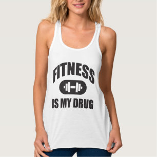 Camiseta Con Tirantes La aptitud es mi droga - Motivación del entrenamie