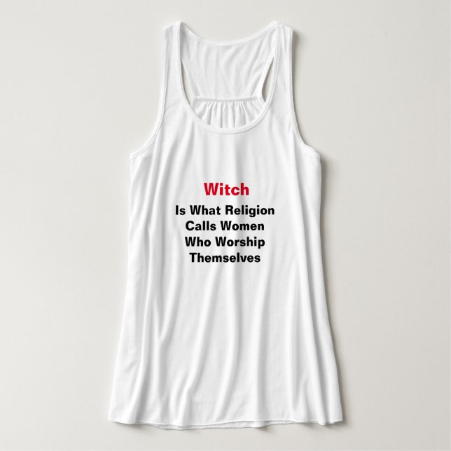 Camiseta Con Tirantes La bruja es lo que la religión (Diseño del anverso)