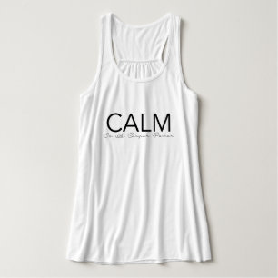 Camiseta Con Tirantes La calma es una tipografía de la yoga del