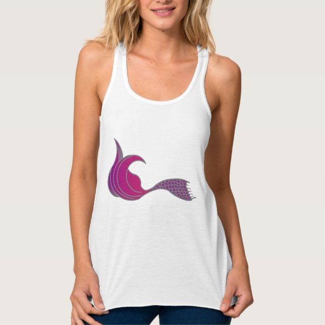Camiseta Con Tirantes La cola de la sirena en tonos rosas calientes (Anverso)