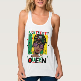 Camiseta Con Tirantes La decimoctava reina Melanin Sista Chica negro