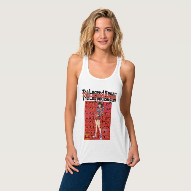 Camiseta Con Tirantes La leyenda comenzó  (Anverso completo)