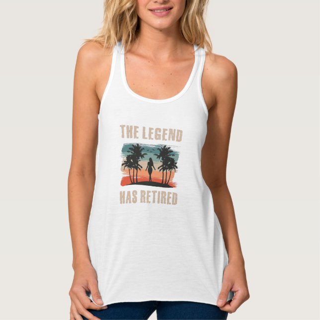 Camiseta Con Tirantes La leyenda se ha jubilado, jubilado, jubilado (Anverso)