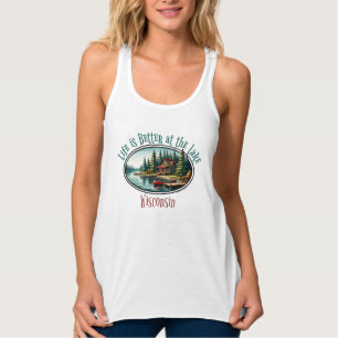 Camiseta Con Tirantes La vida es mejor en el lago