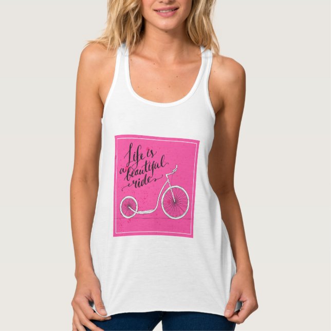 Camiseta Con Tirantes La vida es un rosa hermoso del paseo (Anverso)
