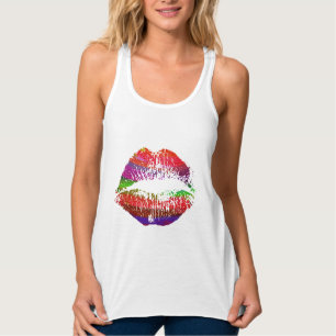 Camiseta Con Tirantes Labios coloridos #2