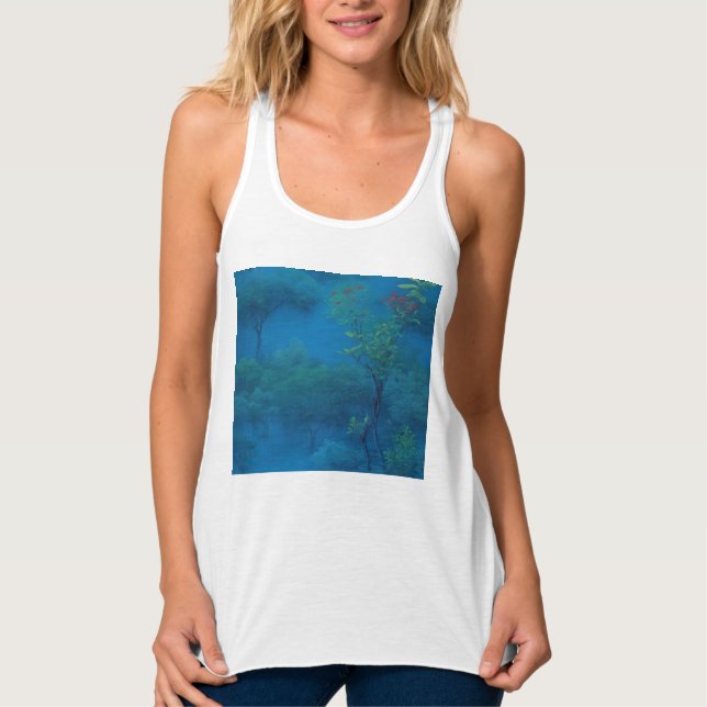 Camiseta Con Tirantes Lago eterno en el bosque de Cedar (Anverso)