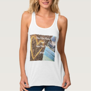 Camiseta Con Tirantes Lake Tahoe Blue Water Tree Heart Love