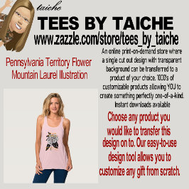 Camiseta Con Tirantes Laurel Illu de la Montaña de las Flores de Pensilv