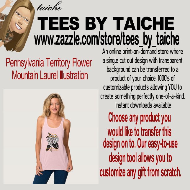 Camiseta Con Tirantes Laurel Illu de la Montaña de las Flores de Pensilv (Subido por el creador)