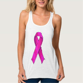 Camiseta Con Tirantes Lazo Rosa Moderno para Conciencia sobre el Cáncer 