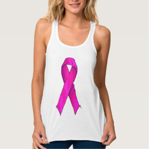 Camiseta Con Tirantes Lazo Rosa Moderno para Conciencia sobre el Cáncer