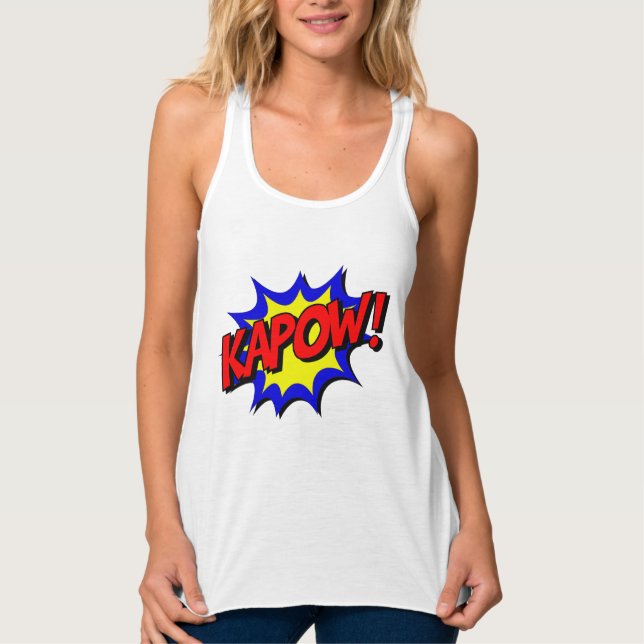 Camiseta Con Tirantes ¡Libro de historietas Kapow! (Anverso)