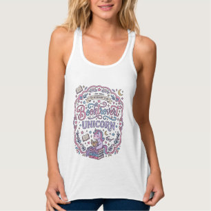 Camiseta Con Tirantes Libro de Unicornio Divertido Regalo Diseño