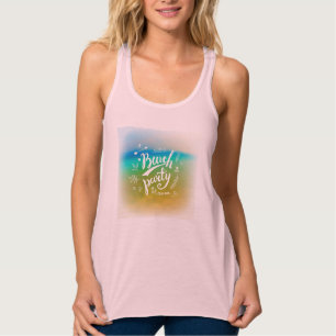 Camiseta Con Tirantes Llamadas de Fiesta de playa