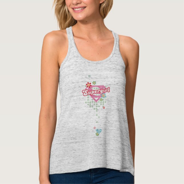 Camiseta Con Tirantes Locura de las flores de superchica (Anverso)