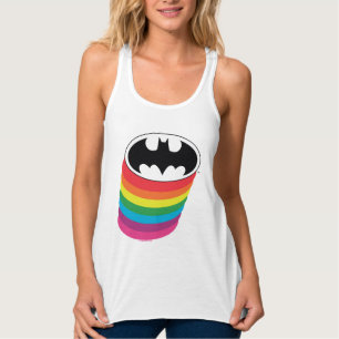 Camiseta Con Tirantes Logo de arco iris en capas de Batman
