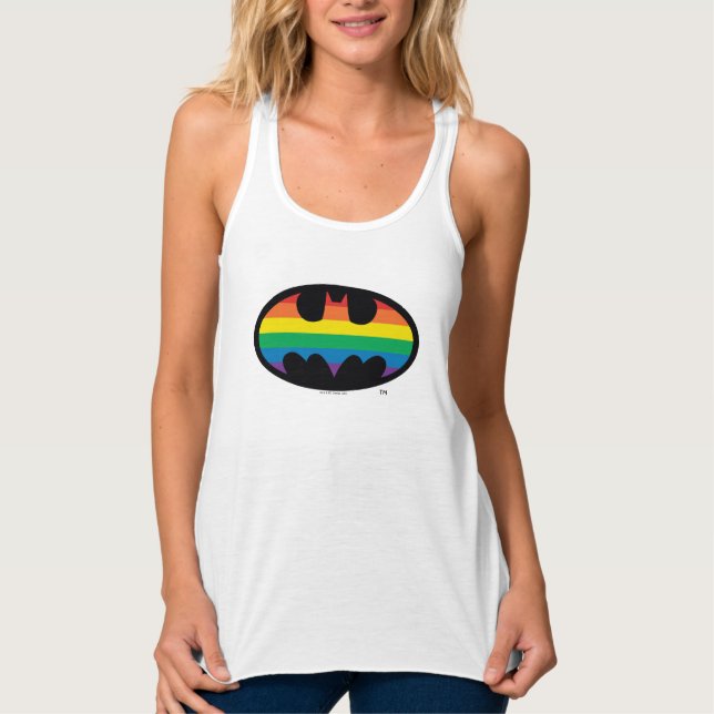Camiseta Con Tirantes Logo de Batman Rainbow (Anverso)