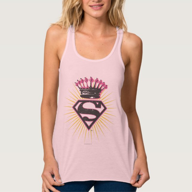 Camiseta Con Tirantes Logo de superchica con corona (Anverso)