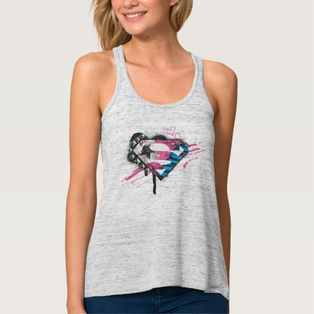 Camiseta Con Tirantes Logo de Supergirl Hearts (Anverso)